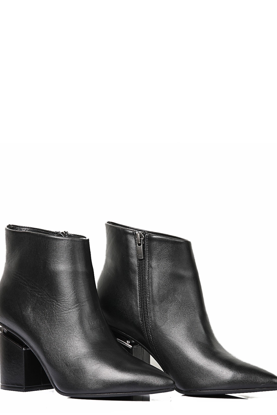 Kiara Genuine Leather Women's Heeled Boots Black