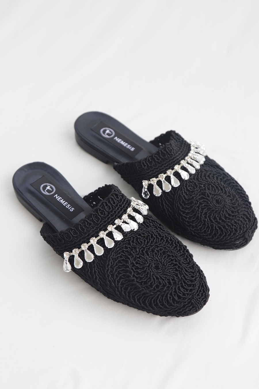 Mayadrom Women's Knitted Slippers Black