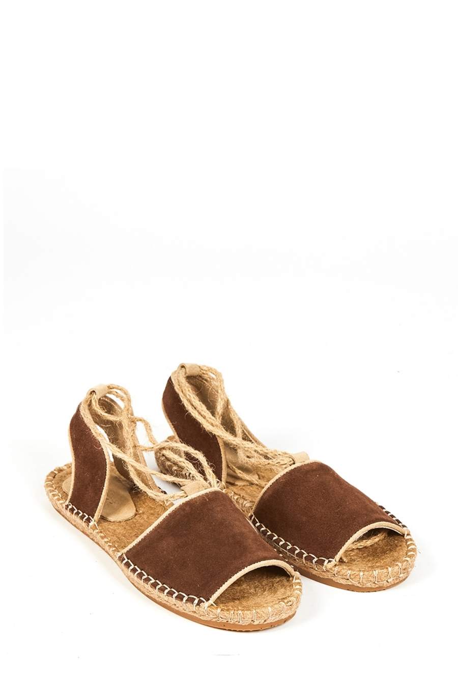 Laris Women's Espadrille Sandals Coffee Suede