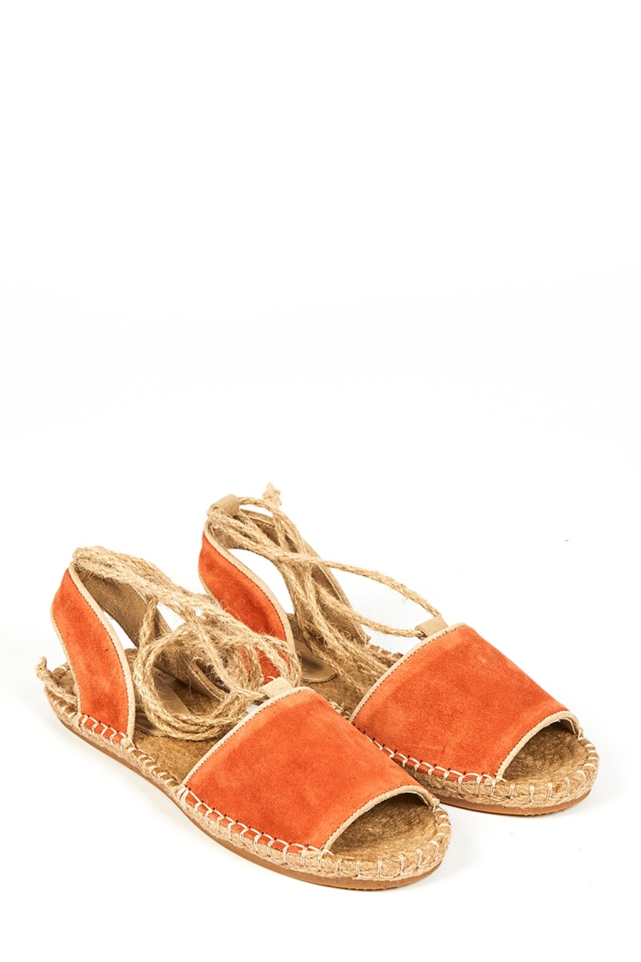 Laris Women's Espadrille Sandals Orange Suede